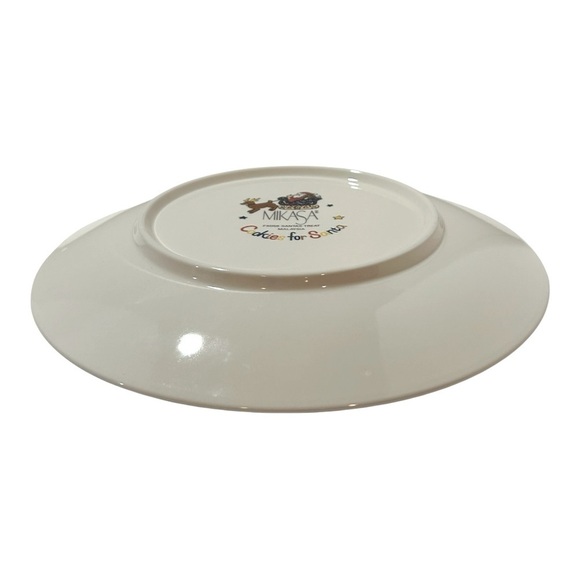 MIKASA Cookies for Santa Plate Red Green Rudolph Holiday Decor LIKE NEW - Picture 8 of 11